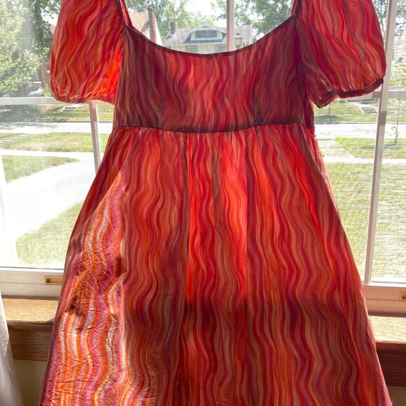 Ciao Lucia Delfina Pink + Orange Swirl Dress - Picture 2 of 5